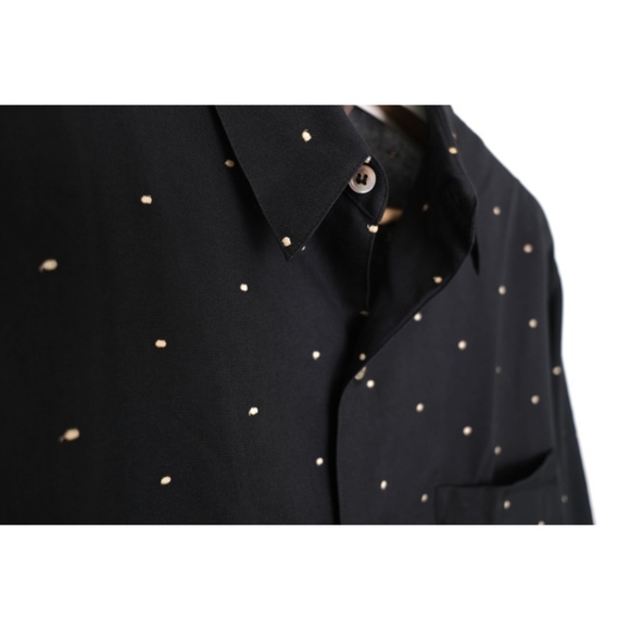 Yohji Yamamoto - 1980s Rayon Embroidered Pin Dot Workshop Shirt - Picture 9 of 16